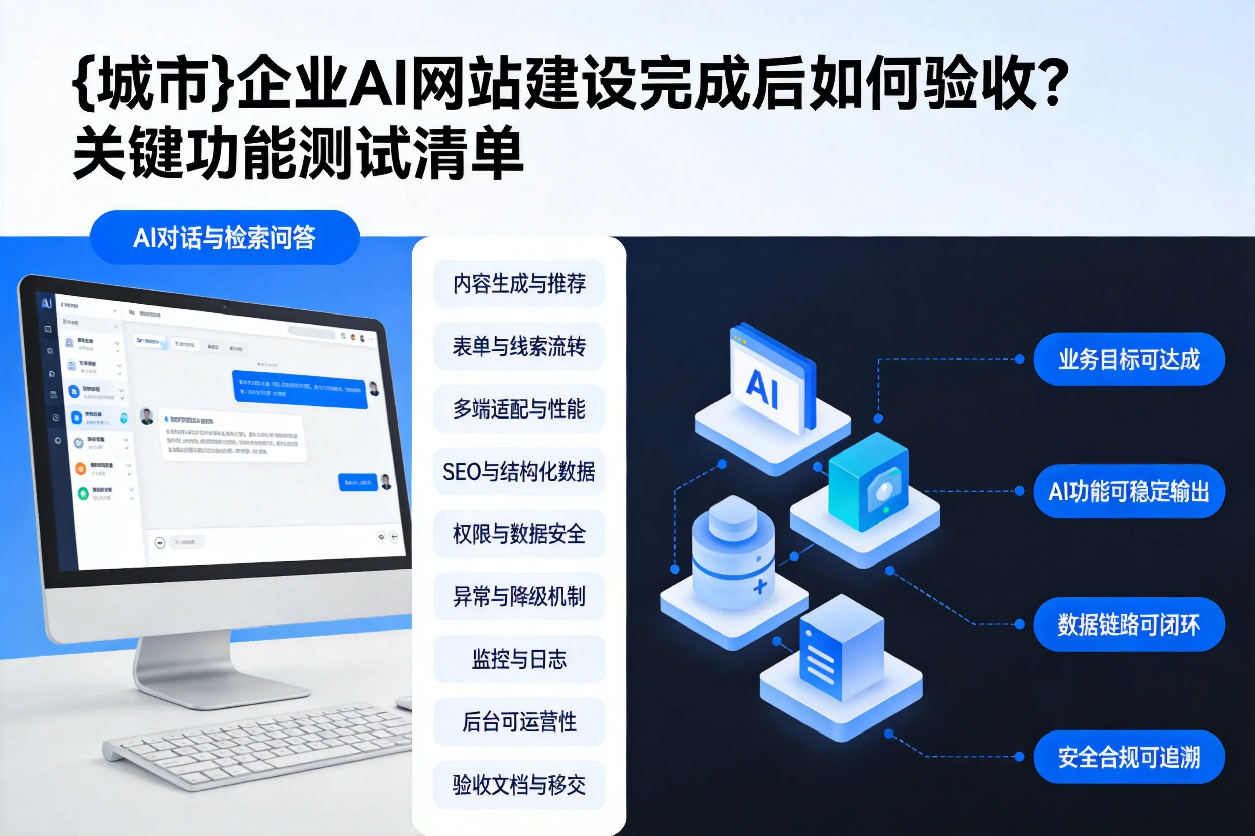 巴彦淖尔企业AI网站建设完成后如何验收？关键功能测试清单