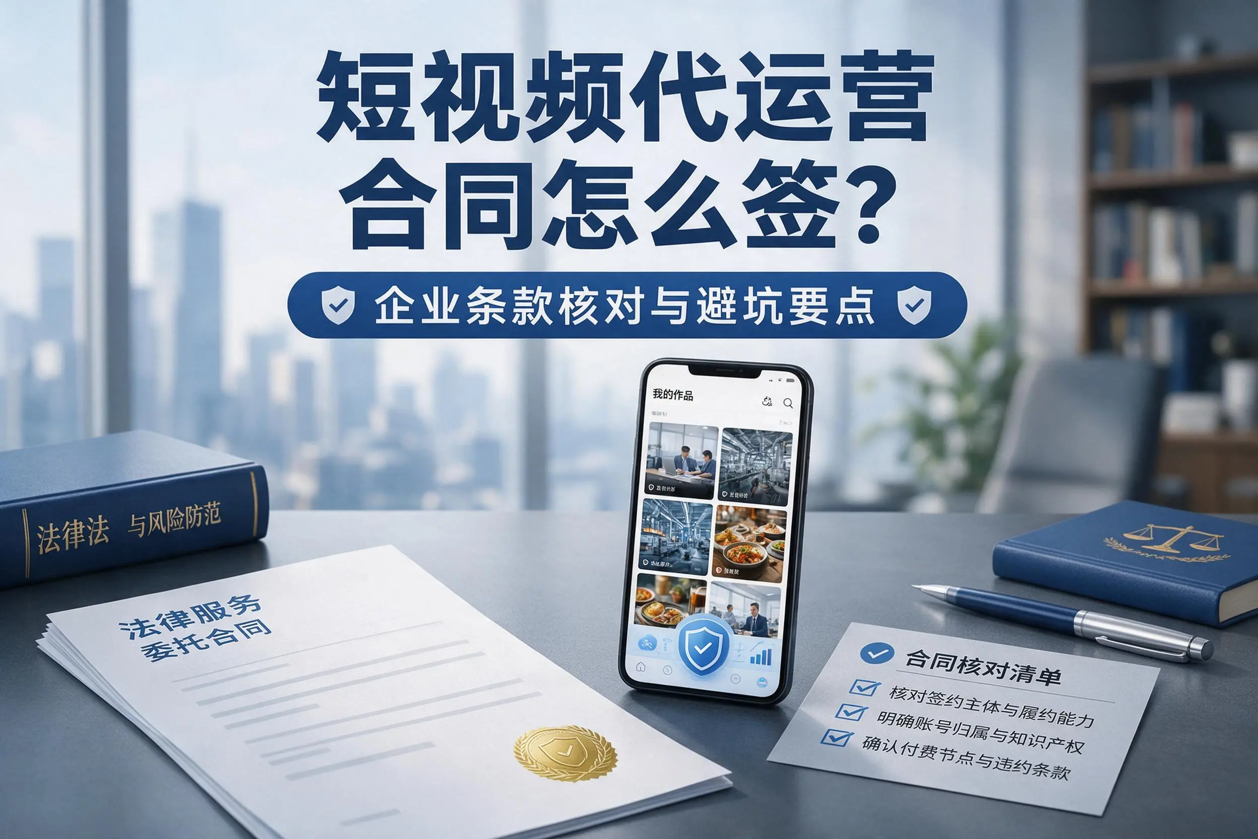 短视频代运营合同怎么签？巴彦淖尔企业条款核对与避坑要点