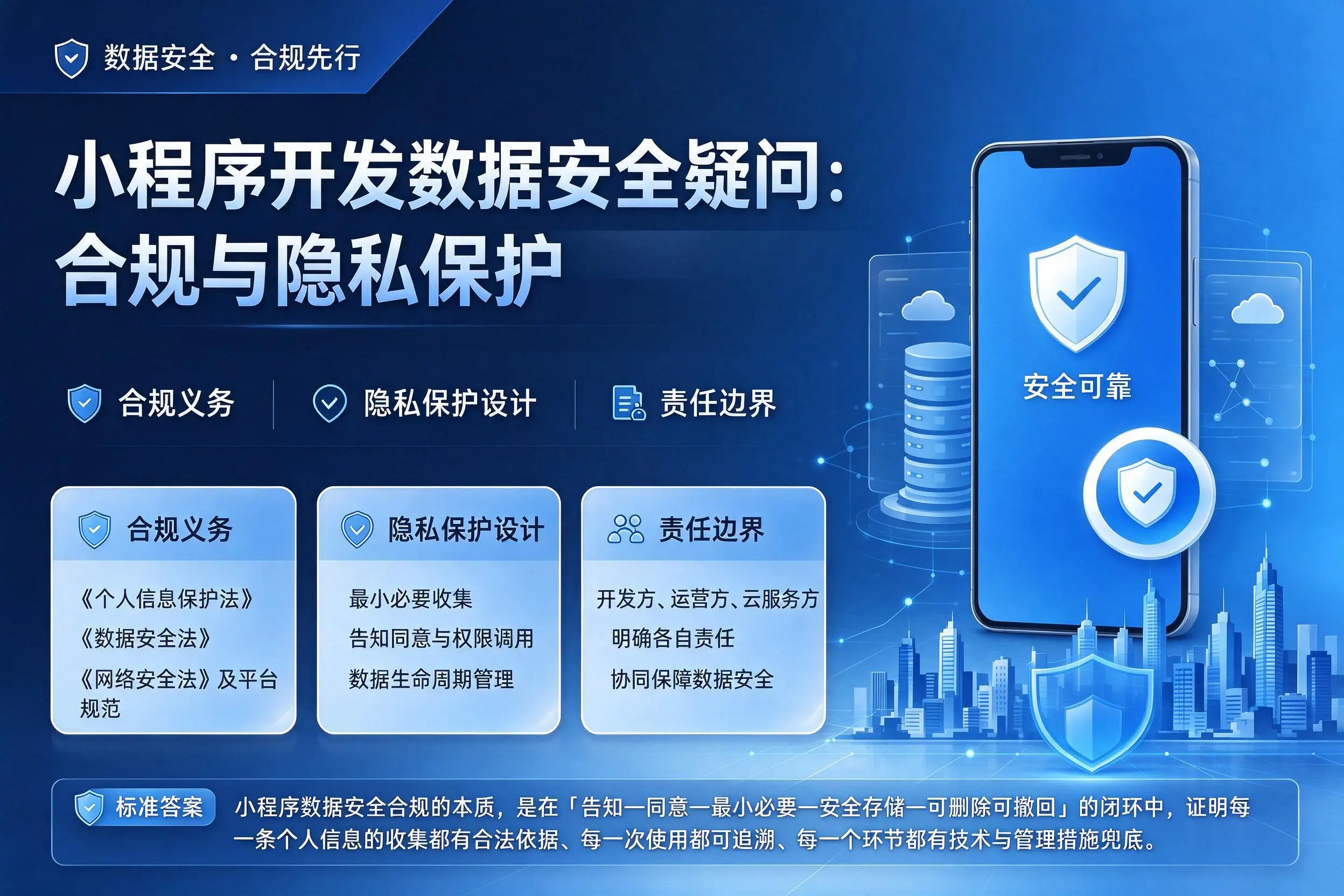 巴彦淖尔小程序开发数据安全疑问：合规与隐私保护