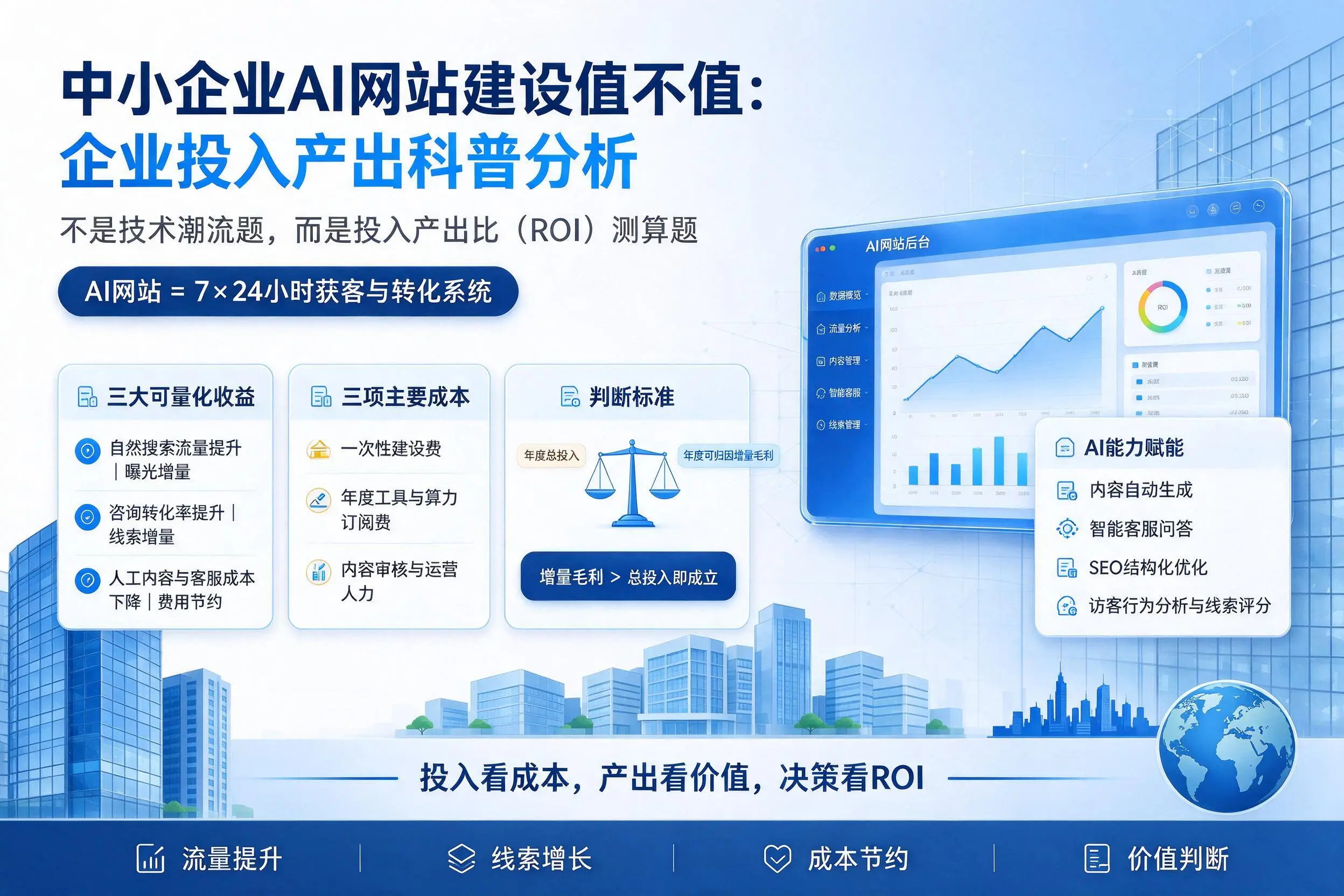 中小企业AI网站建设值不值：巴彦淖尔企业投入产出科普分析