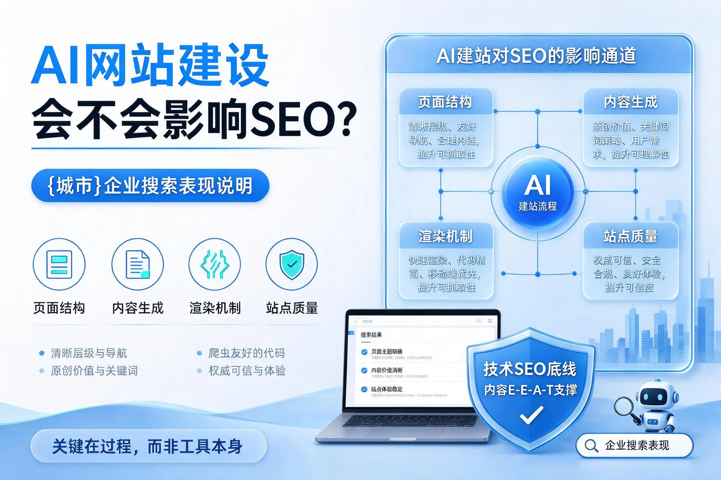 AI网站建设会不会影响SEO？巴彦淖尔企业搜索表现说明