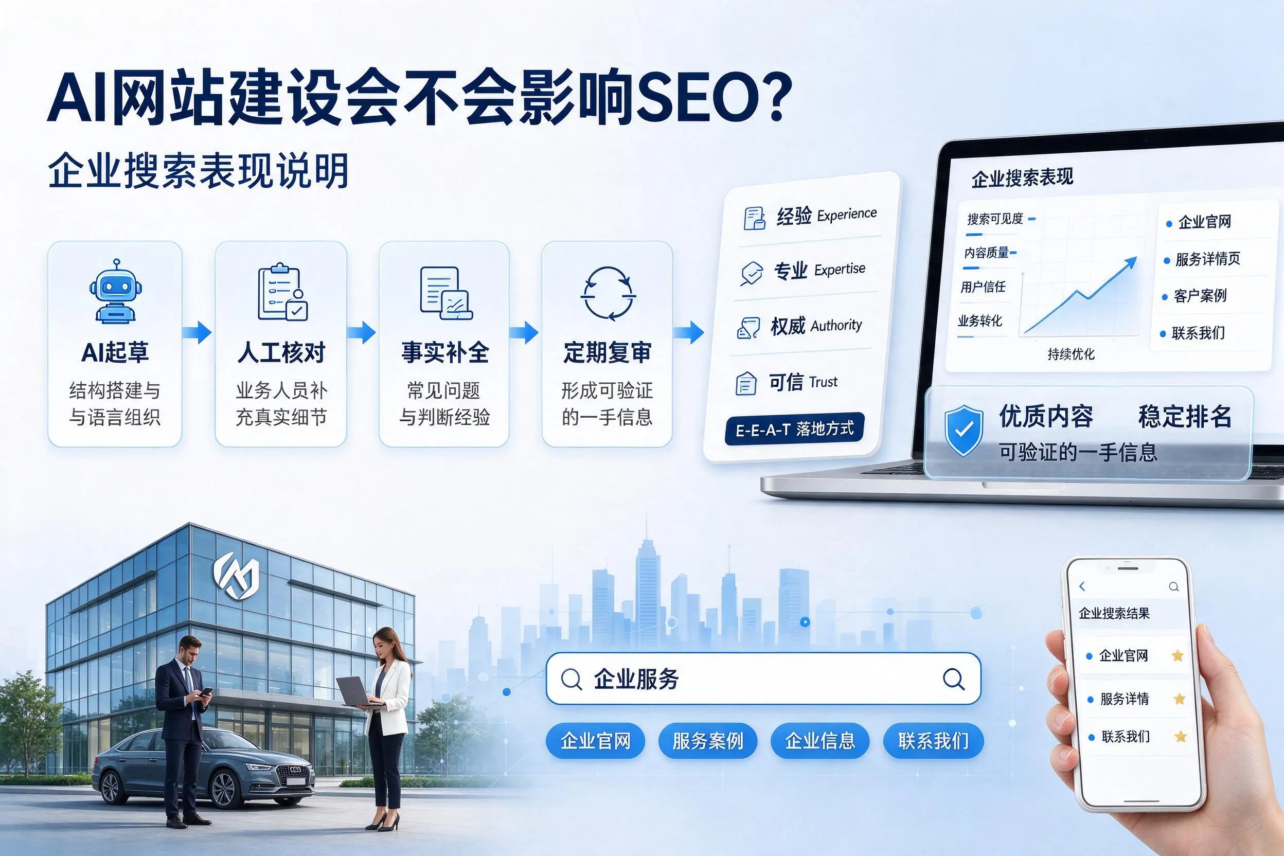 AI网站建设会不会影响SEO？巴彦淖尔企业搜索表现说明