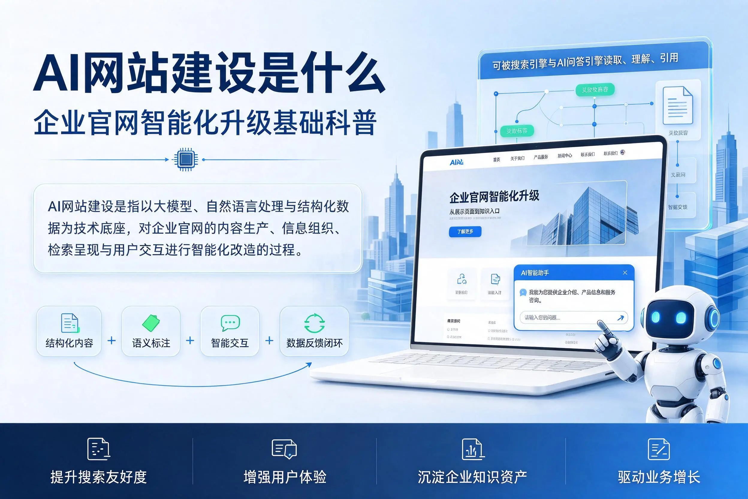 AI网站建设是什么：巴彦淖尔企业官网智能化升级基础科普