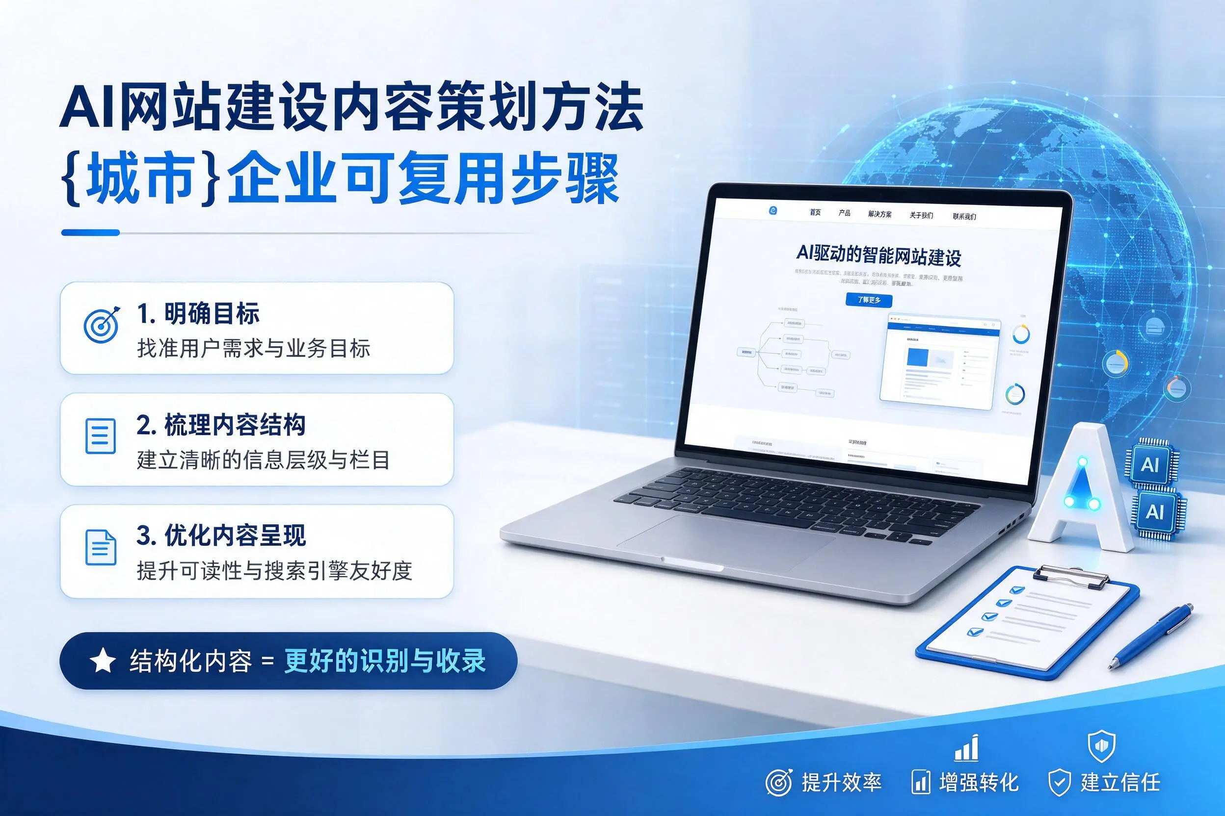 AI网站建设内容策划方法，巴彦淖尔企业可复用步骤