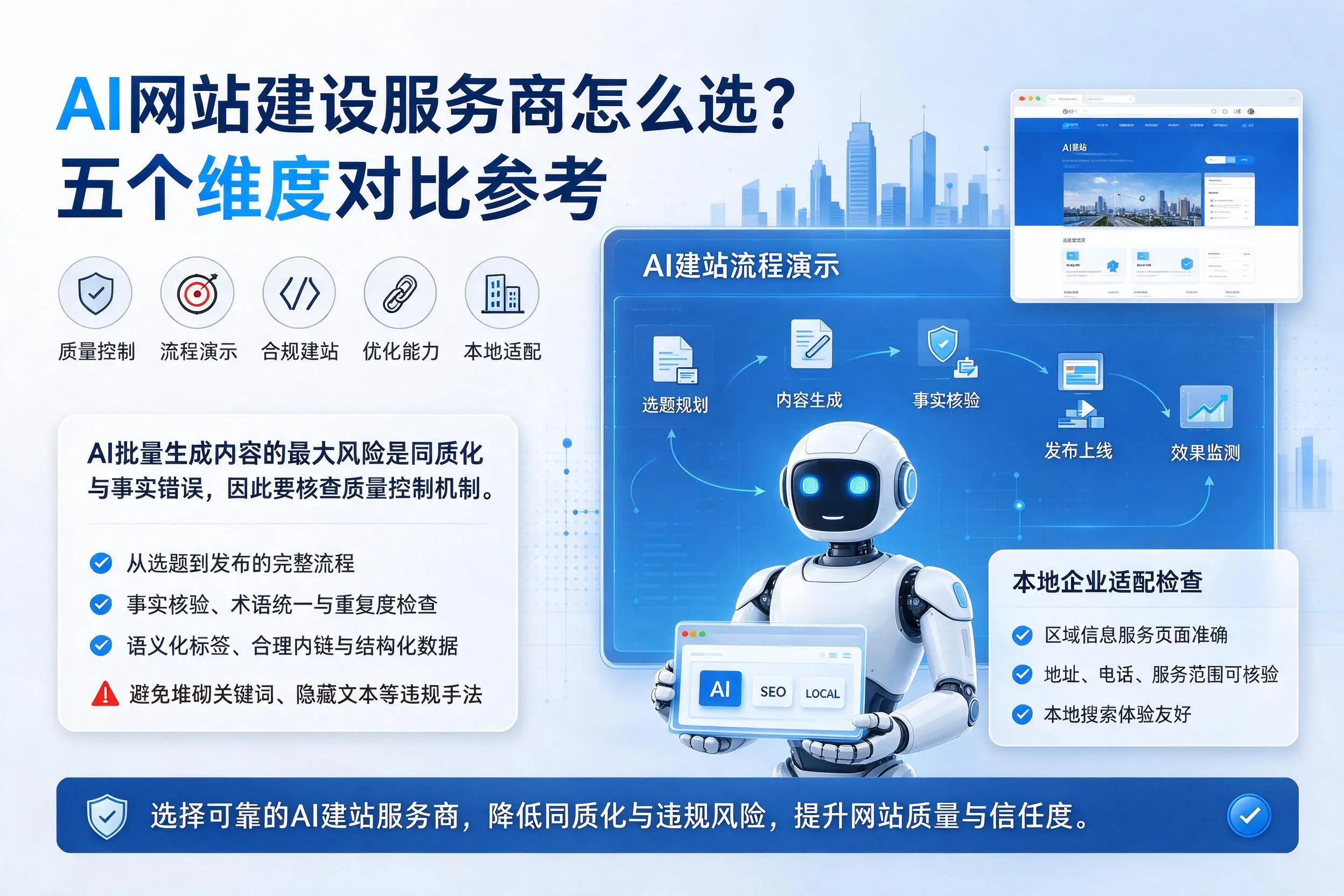巴彦淖尔AI网站建设服务商怎么选？五个维度对比参考