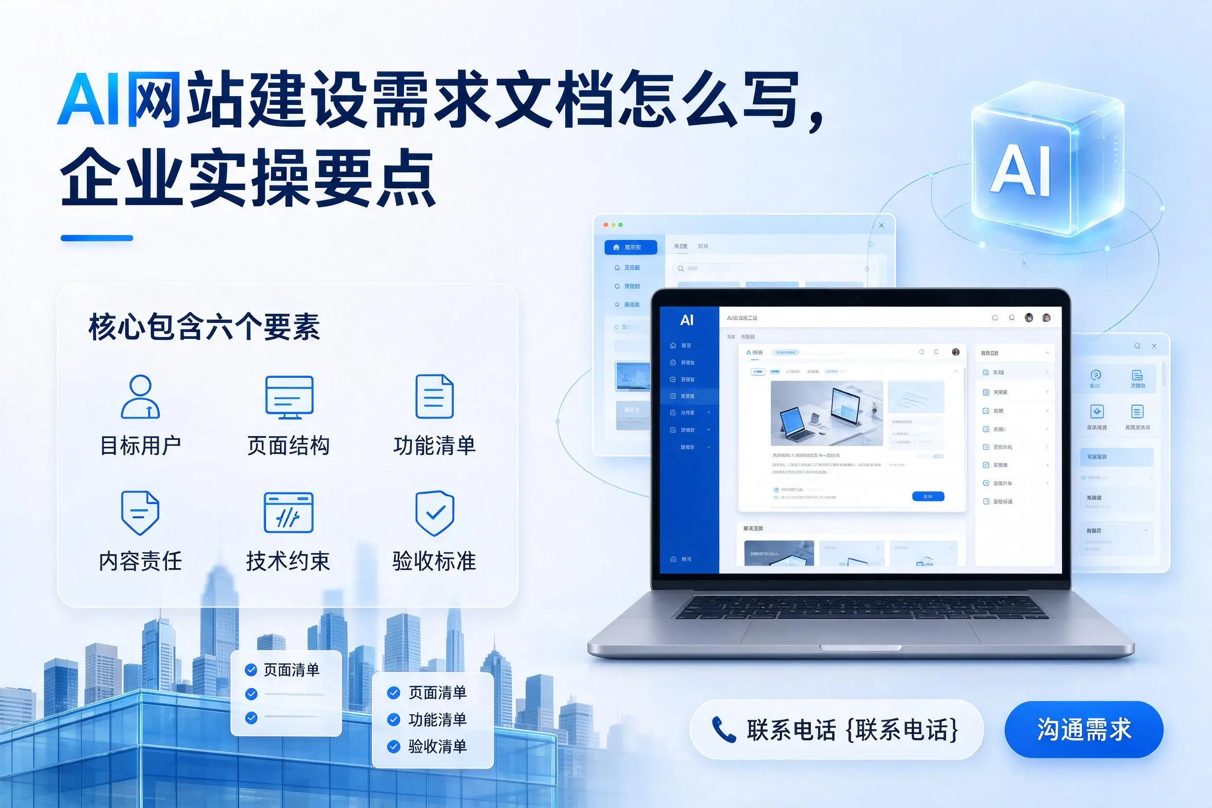AI网站建设需求文档怎么写，巴彦淖尔企业实操要点